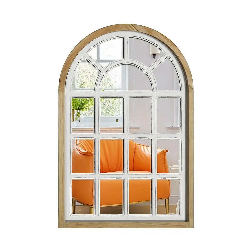 DecorBites™ Gothic Rose Window Carved Mirror for Wall Decor in Living Room, Bedroom