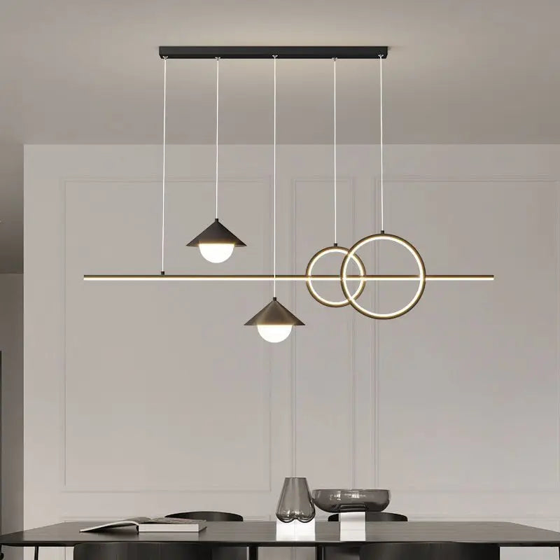 DecorBites™ LED Pendant Light: Modern Minimalist Chandelier for Dining Room, Living Room, Kitchen, Bedroom