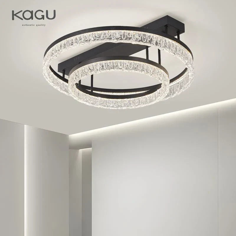 DecorBites™ LED Ring Chandelier with Remote Control - Modern Ceiling Lamp for Home Décor