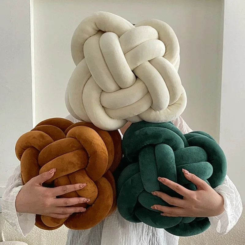 Plush Knot Ball Pillow