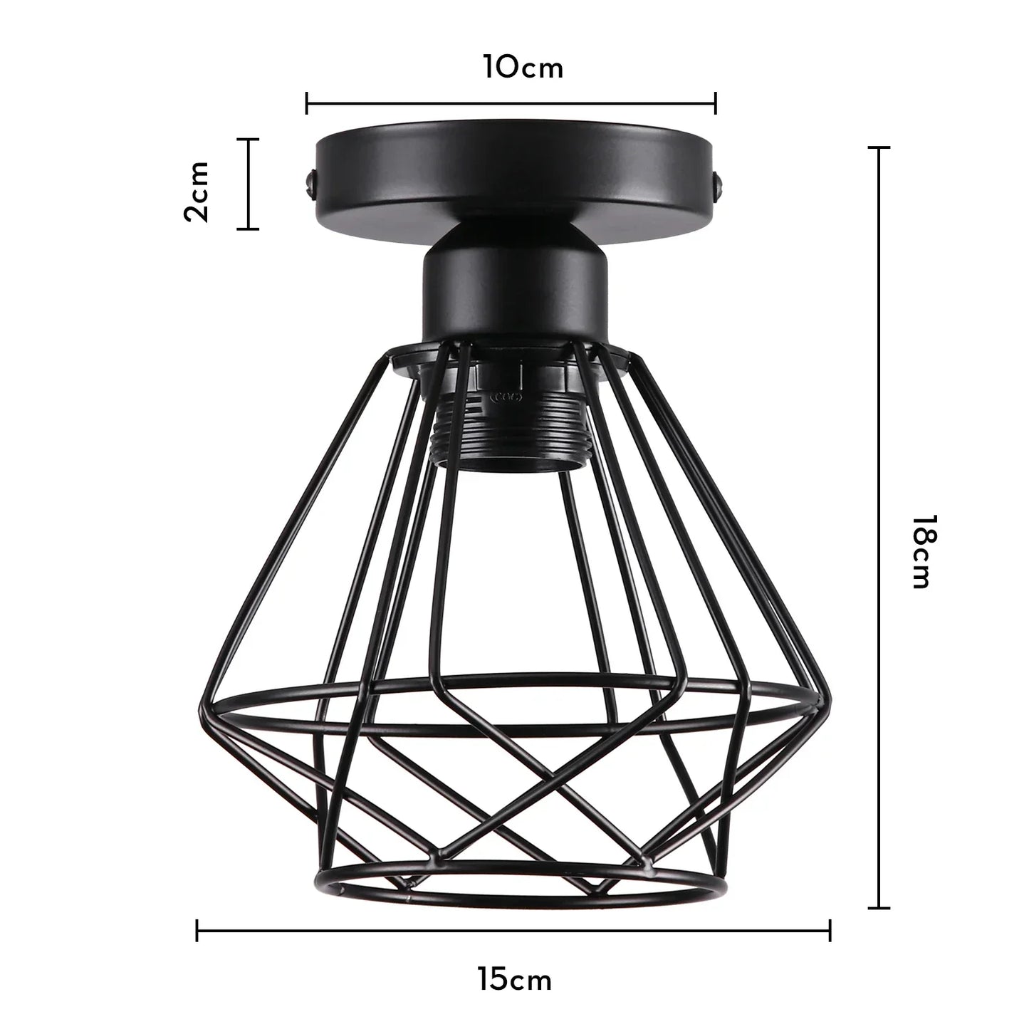 DecorBites™ Industrial LED Ceiling Light: Modern Retro Loft Plafonniers for Living Room Kitchen Cage Home Decor