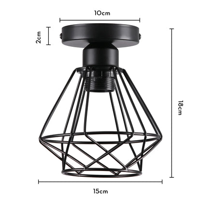 DecorBites™ Industrial LED Ceiling Light: Modern Retro Loft Plafonniers for Living Room Kitchen Cage Home Decor