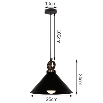DecorBites™ Black Aluminium Modern Pendant Light for Living Room Dining Table Decor