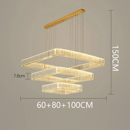 DecorBites™ Crystal Chandelier: Luxury Living Room & Bedroom Pendant Light