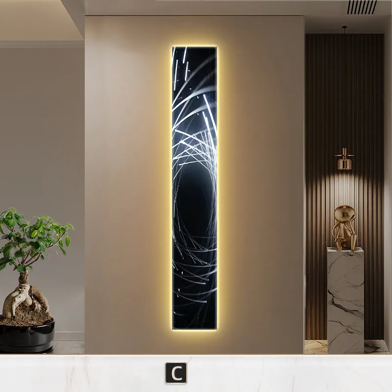 White LED Abstract Remote-Dim Sconce