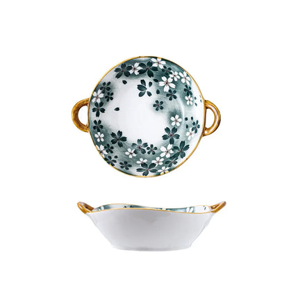DecorBites™ Ceramic Double Ear Ramen Soup Bowl