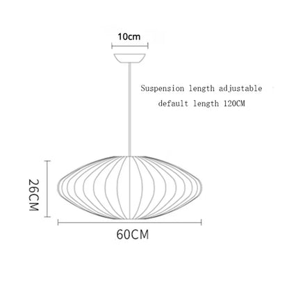 DecorBites™ Elegant Silk Designer Pendant Lamp for Home & Hospitality Lighting