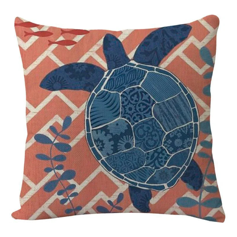 DecorBites™ Coastal Cushion Cover - Sea Theme Decorative Sofa Pillowcase