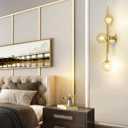 DecorBites™ Green White Glass Ball Wall Lamps Nordic Home Decor Bedside Sconce Gold Light Fixtures
