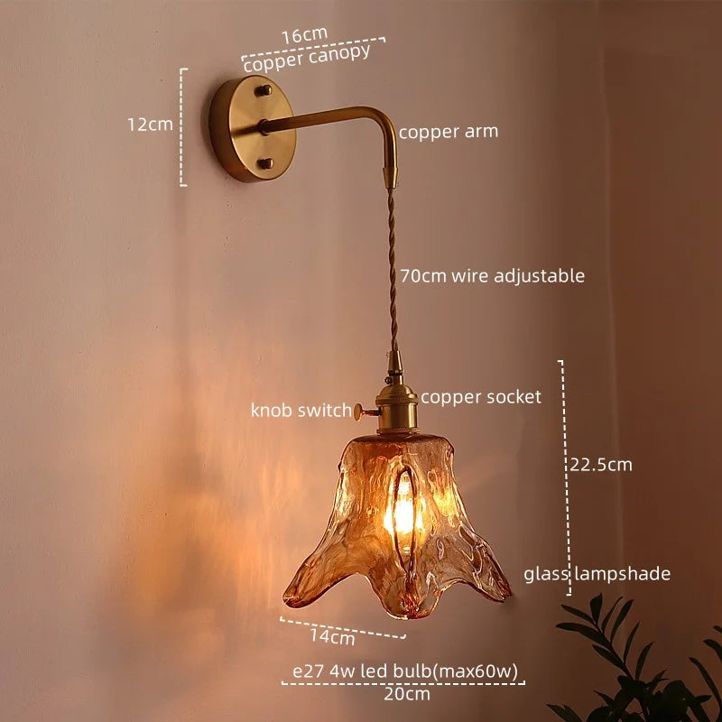 Copper Glass Stair Light