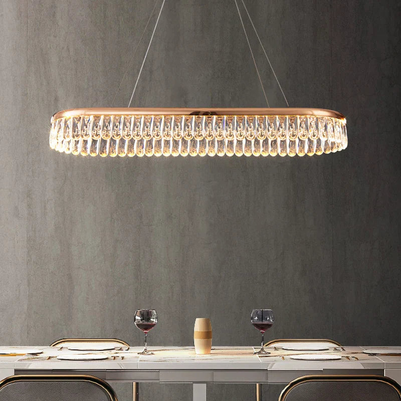 DecorBites™ Crystal Chandelier: Modern LED Lighting for Luxurious Living Room, Dining Room, Bedroom