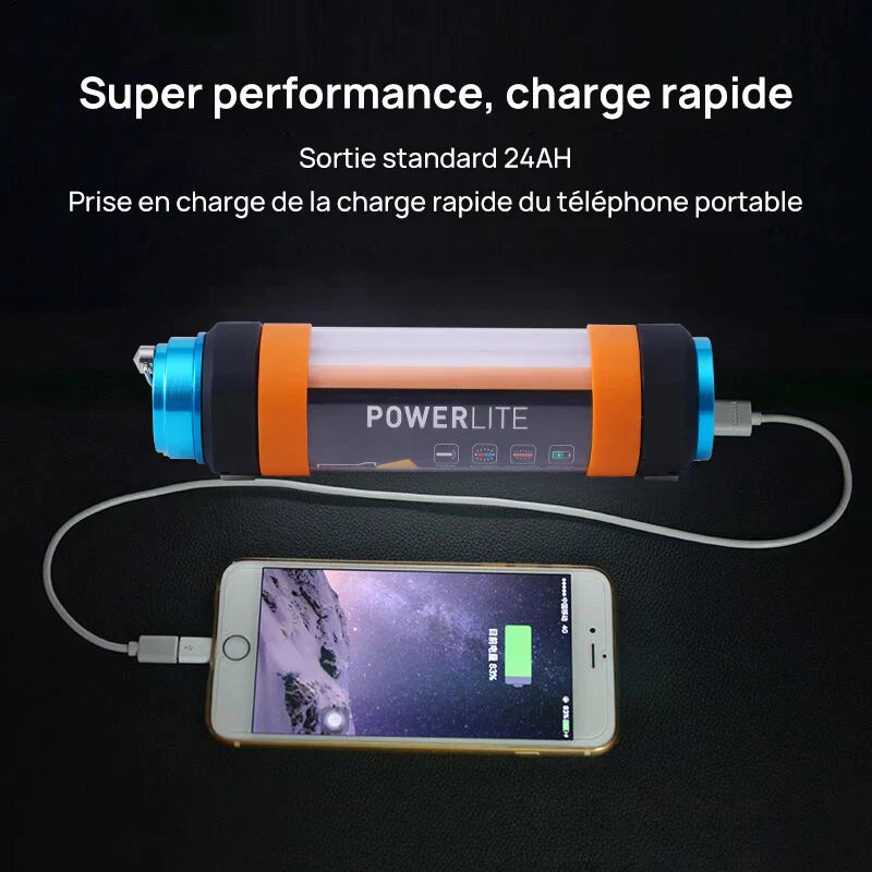 Linterna de camping LED DecorBites™: portátil, impermeable, recargable y magnética