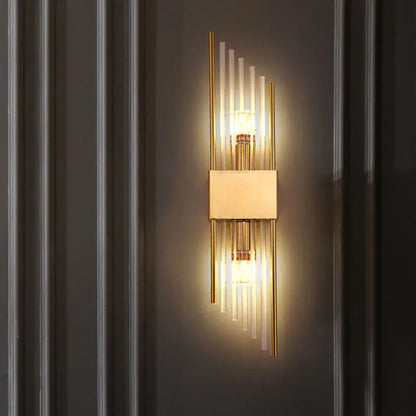 DecorBites™ Crystal Wall Lamp: Elegant LED Indoor Lighting for Living Room, Bedroom, Hotel, and TV Background