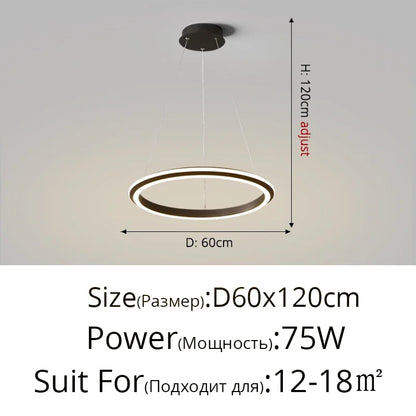 DecorBites™ LED Pendant Lamp: Modern Minimalist Style for Bedroom, Kitchen & Foyer