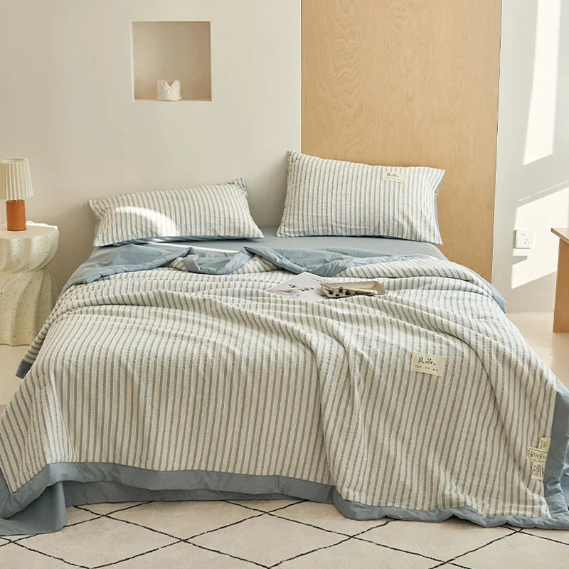 Decobites Jacquard Summer Quilt with Soya Fibre Filling - Soft, High-end Cotton Comforter