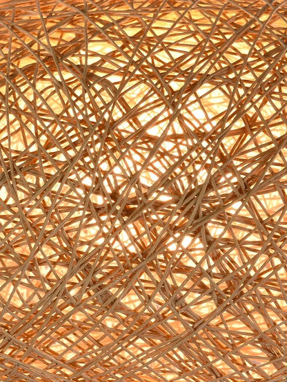 DecorBites™ Hemp Rattan Sphere Pendant Lights for Home Decor & Lighting