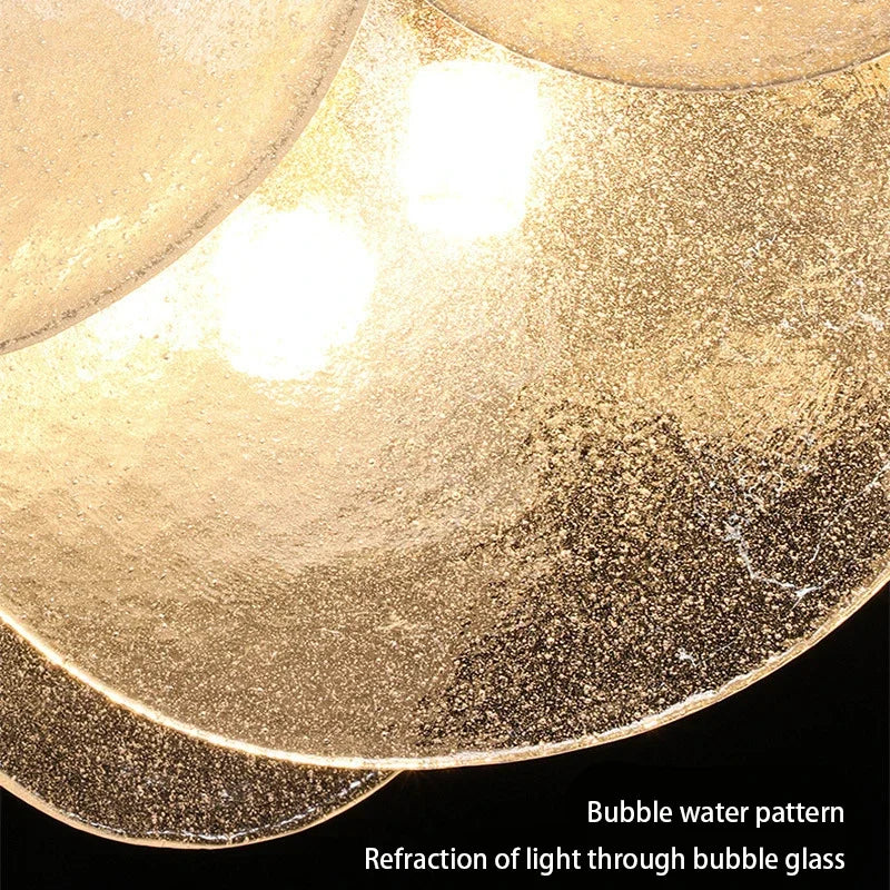 DecorBites™ LED Bubble Glass Ceiling Chandelier Light Fixture for Dining Kitchen Bedroom