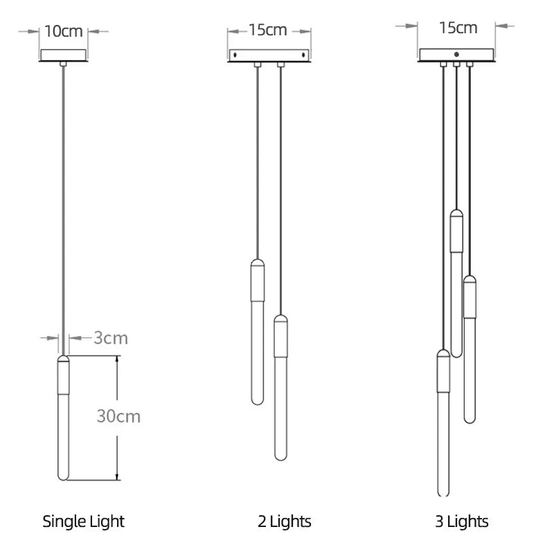 DecorBites™ Luxe Gold Tube Chandelier for Dining & Bedroom Lighting
