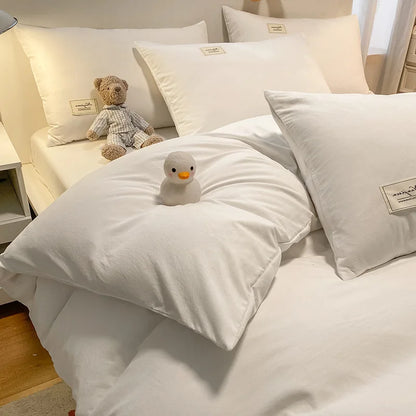 Funda nórdica DecorBites™ Cozy Plaid | Funda nórdica sencilla de estilo nórdico | Ropa de cama de algodón lavado que no destiñe