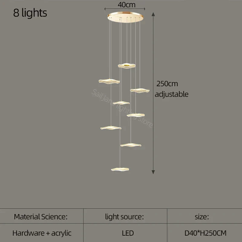 DecorBites™ Lotus Leaf Nordic Chandelier for Elegant Home Decor