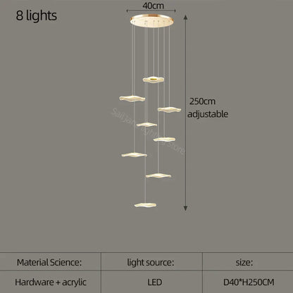 DecorBites™ Lotus Leaf Nordic Chandelier for Elegant Home Decor