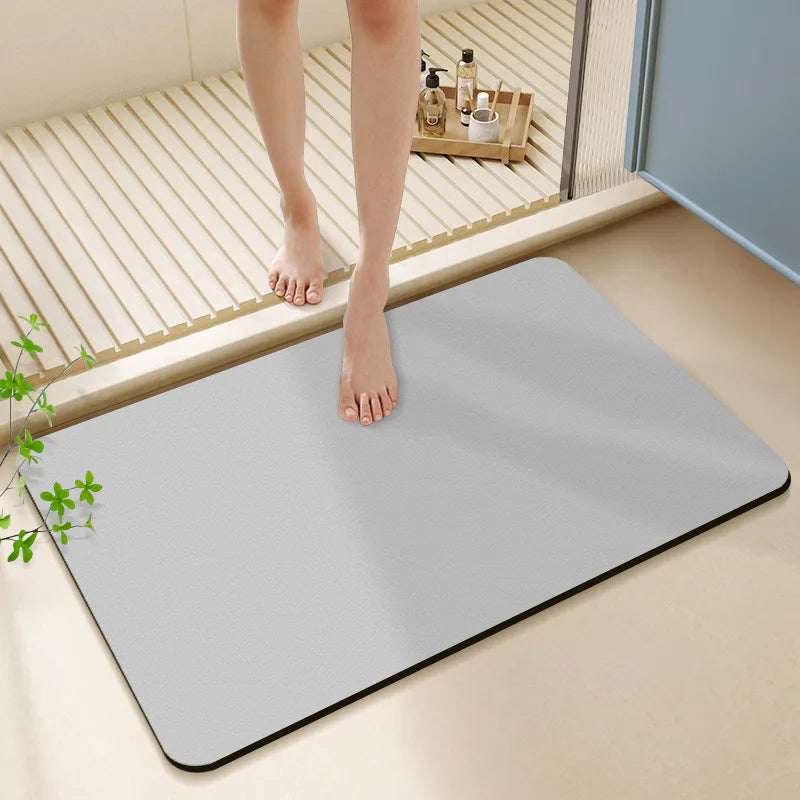 DecorBites™ Diatom Ooze Bath Rug: Super Absorbent Non-slip Mat for Bathroom & Toilets