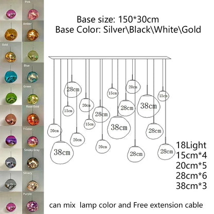 Nordic Lava Acrylic Pendant Light