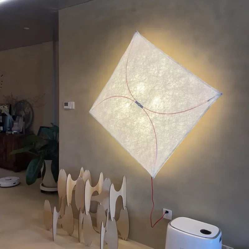 DecorBites™ LED Square Fabric Wall Lamp | Minimalist Design for Living Room, Bedroom, Corridor
