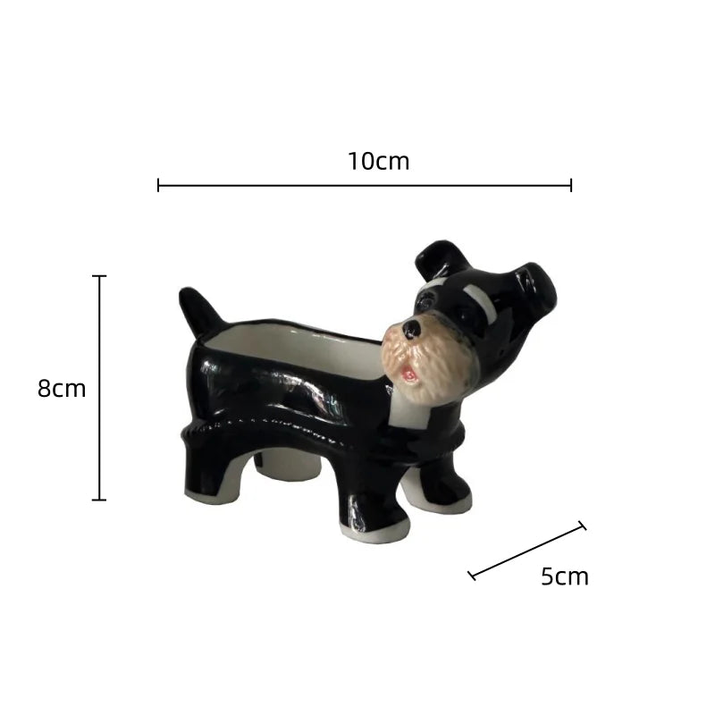 DecorBites™ Cartoon Puppy Schnauzer Ceramic Storage Tray Home Decoration