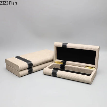 DecorBites™ Leather Jewelry Box: Minimalist Decorative Storage for Dresser and Table