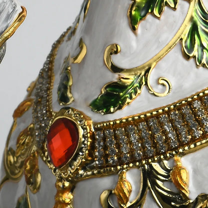 DecorBites™ Enamel Horse Sculpture: European Decor Ornament for Home Foyer & Living Room