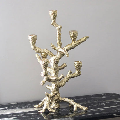DecorBites™ Golden Bough Candelabrum Tree Candlestick Holder for Wedding Decoration