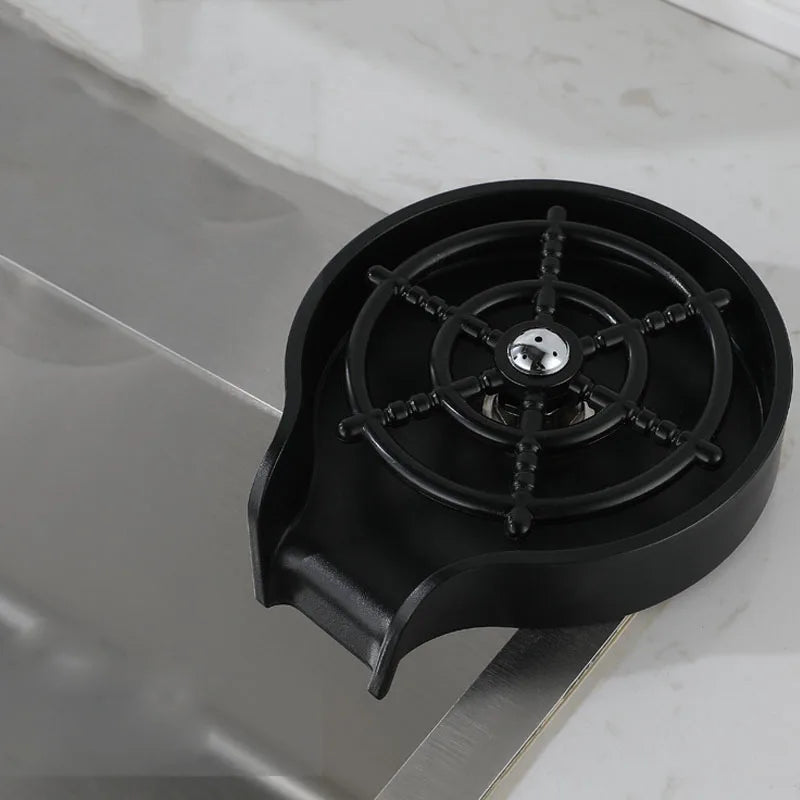 DecorBites™ Glass Rinser Sink Automatic Cup Washer Bar Coffee Tea Pitcher Tool