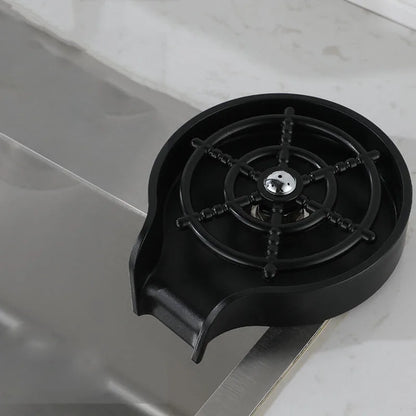 DecorBites™ Glass Rinser Sink Automatic Cup Washer Bar Coffee Tea Pitcher Tool