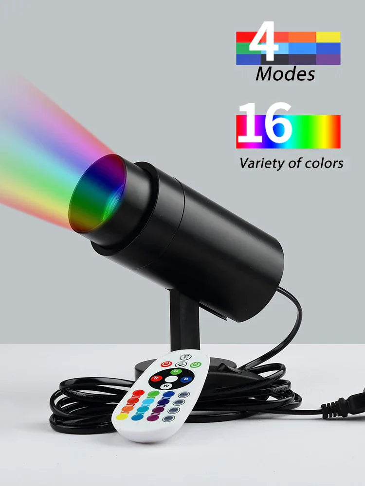 DecorBites™ LED RGB Spotlight with Remote Control for KTV Bar Disco Lighting