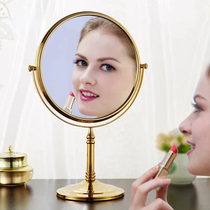 DecorBites™ Adjustable Wall Mounted Cosmetic Mirror 1X/3X Magnification 2-Face Bathroom Mirror