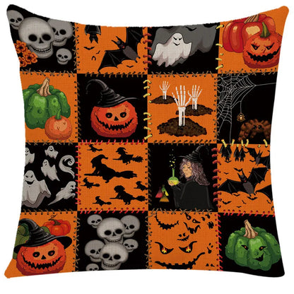DecorBites™ Halloween Linen Cushion Cover for Living Room Decor and Sofa - Trick or Treat