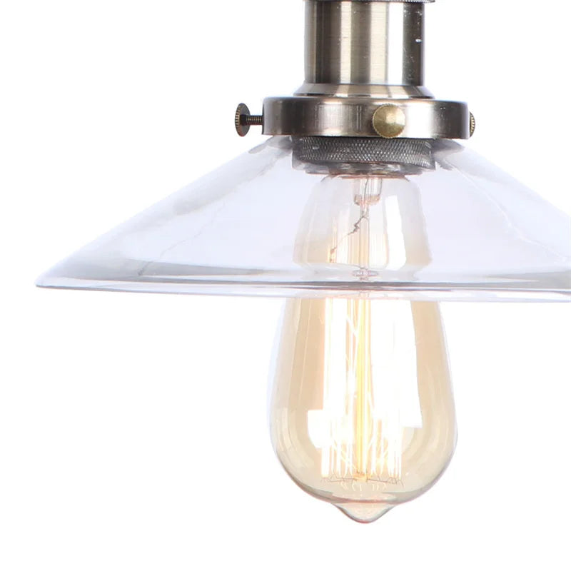 DecorBites™ Industrial Adjustable LED Wall Sconce with Clear Glass Shade