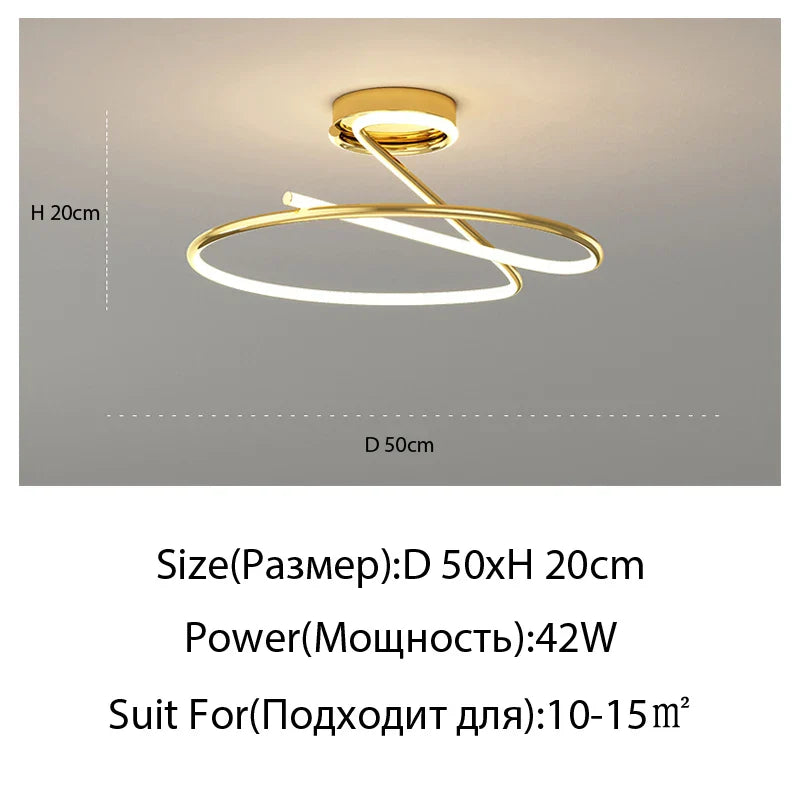 DecorBites™ Heart Line LED Chandelier for Bedroom and Living Room