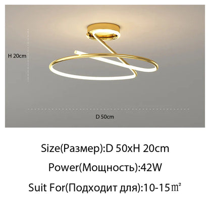 DecorBites™ Heart Line LED Chandelier for Bedroom and Living Room