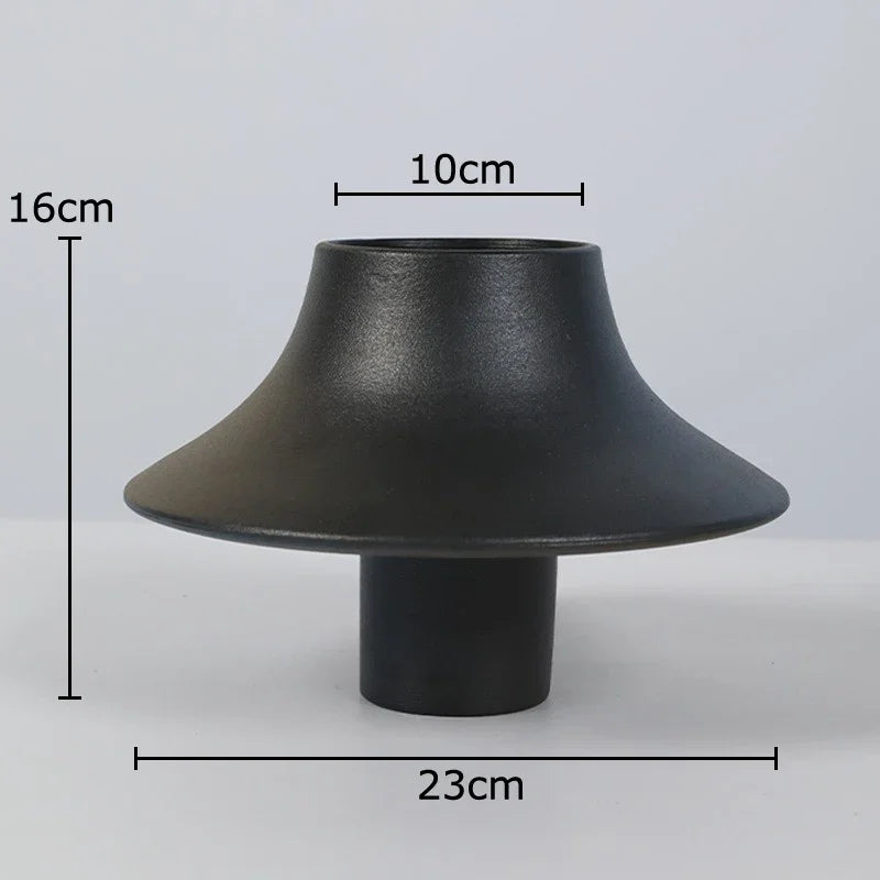 DecorBites™ Ceramic Vase: Elegant Flower Arrangement for Desktop Decor Aesthetic