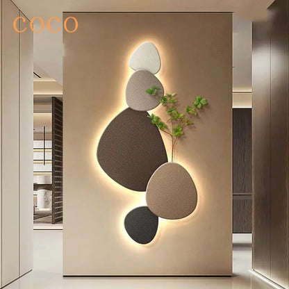 DecorBites™ Green Plant Mural Wall Lamp for Modern Living Room Decor