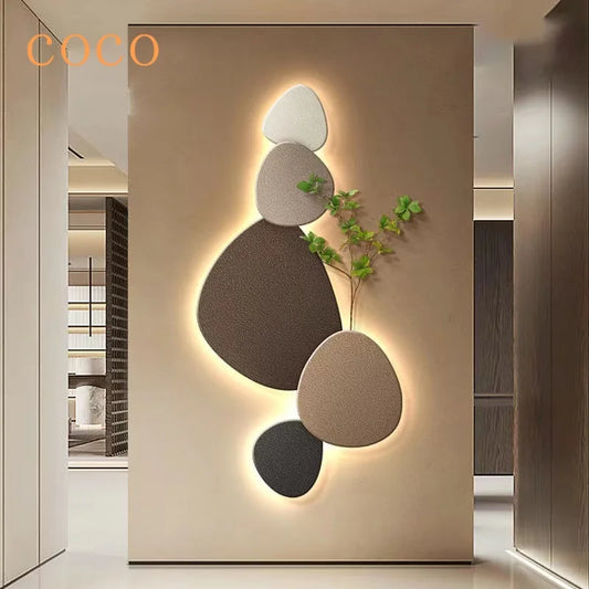DecorBites™ Green Plant Mural Wall Lamp for Modern Living Room Decor