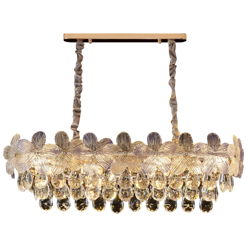 DecorBites™ Crystal Chandelier: French Cream Style Light Luxury for Living Room and Master Bedroom