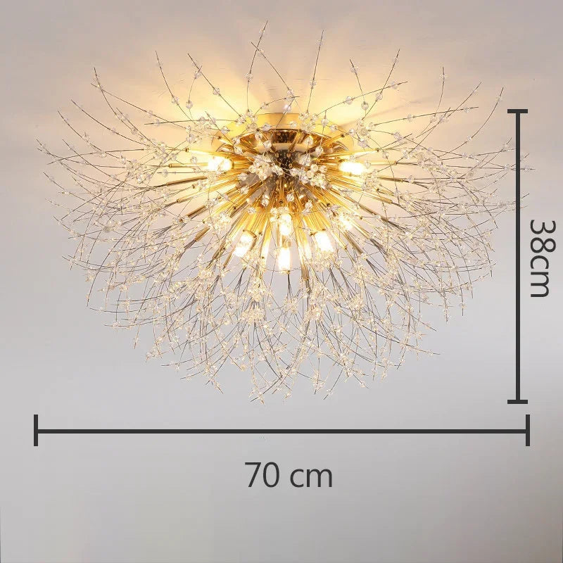 DecorBites™ Dandelion Crystal LED Ceiling Light for Home Indoor Living Dining Room