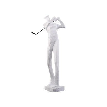 DecorBites™ Golf Player Sculpture Abstract Human Body Figure Statue Resin Decor Figurine