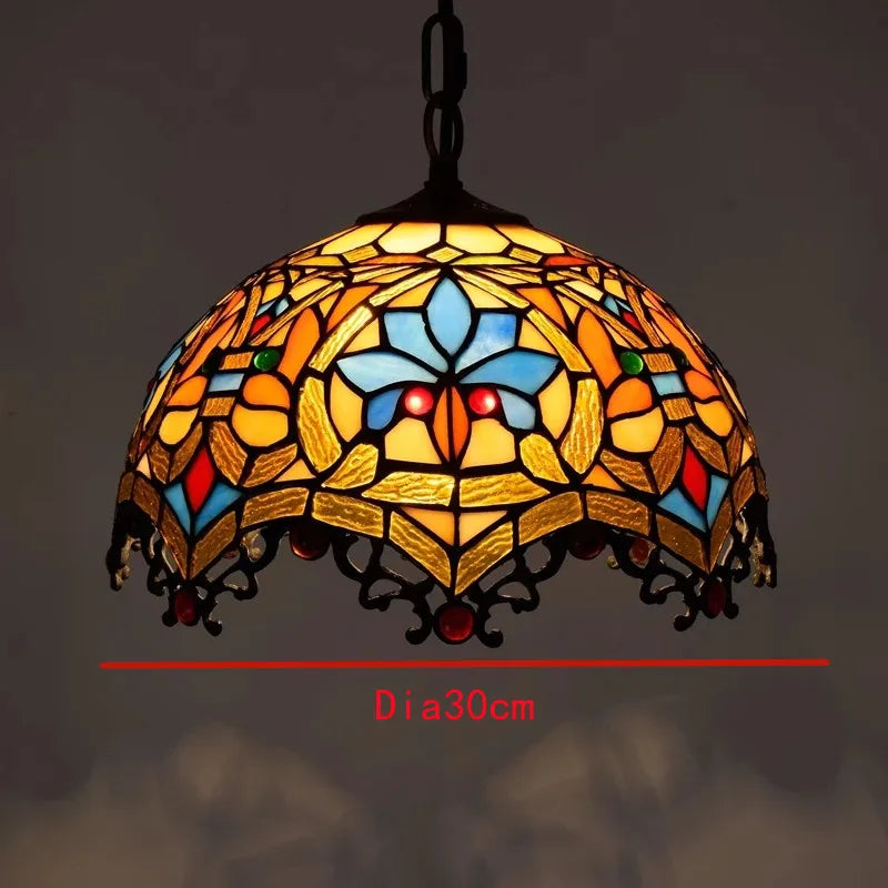 Decorbites™ Bunte Glas-Lüster: Retro Tiffany-Stil Lampe für kreative Heimdekoration