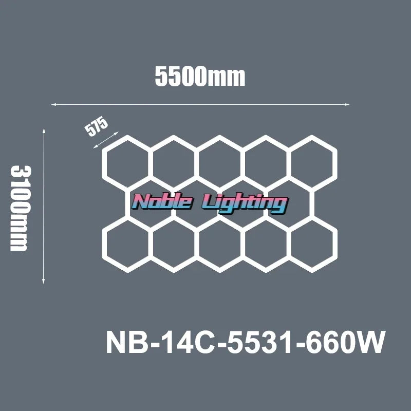 DecorBites™ Hexagon LED Ceiling Light: High-Performance, Best-Selling, Honeycomb Design