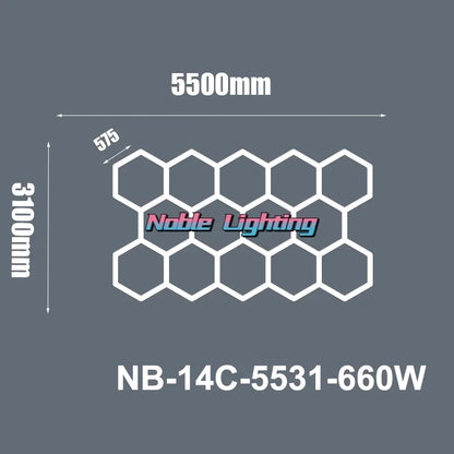 DecorBites™ Hexagon LED Ceiling Light: High-Performance, Best-Selling, Honeycomb Design