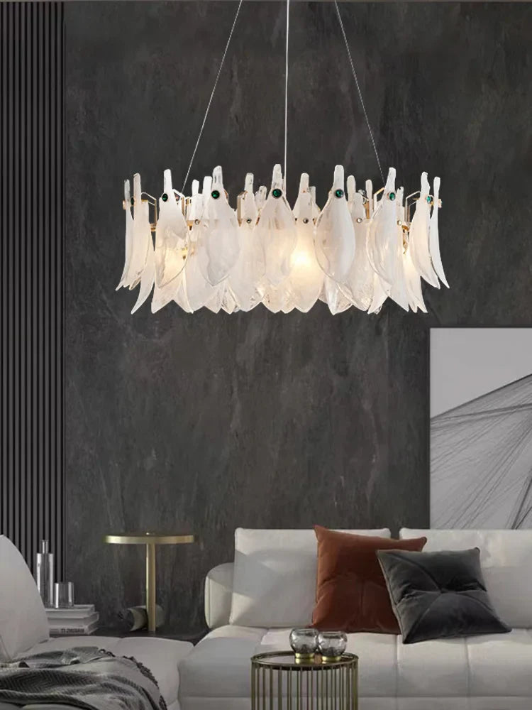DecorBites™ Cloud Mist Glass Chandelier with G9 Light Source - Luxury Home Decoration